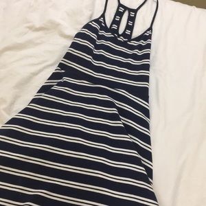 Papaya Navy and White striped dress